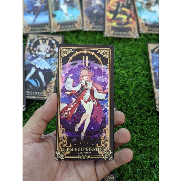 Thẻ bài tarot Genshin impact Thẻ bài nhân vật yae zhongli ayaka xiao diluc
