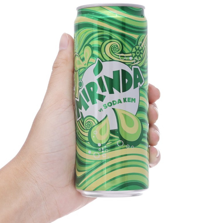 Lốc 6 lon nước ngọt Mirinda vị soda kem 330ml