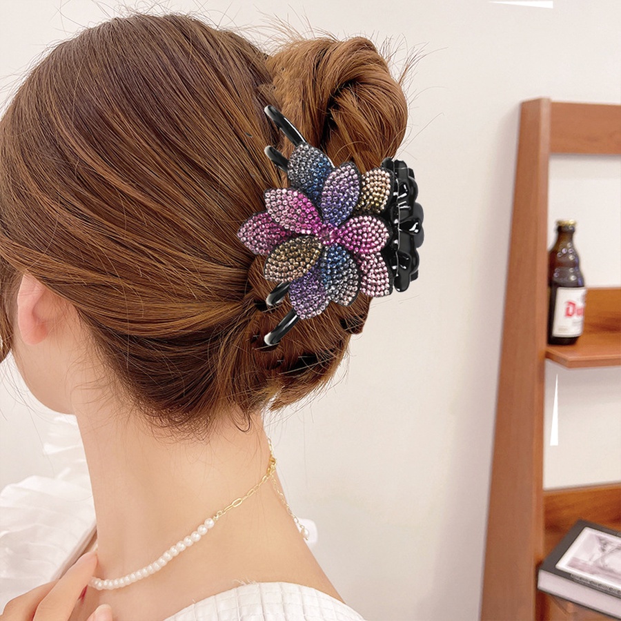 Kẹp Tóc Hình Hoa Cúc Đính Đá Pha Lê Phong Cách Hàn Quốc