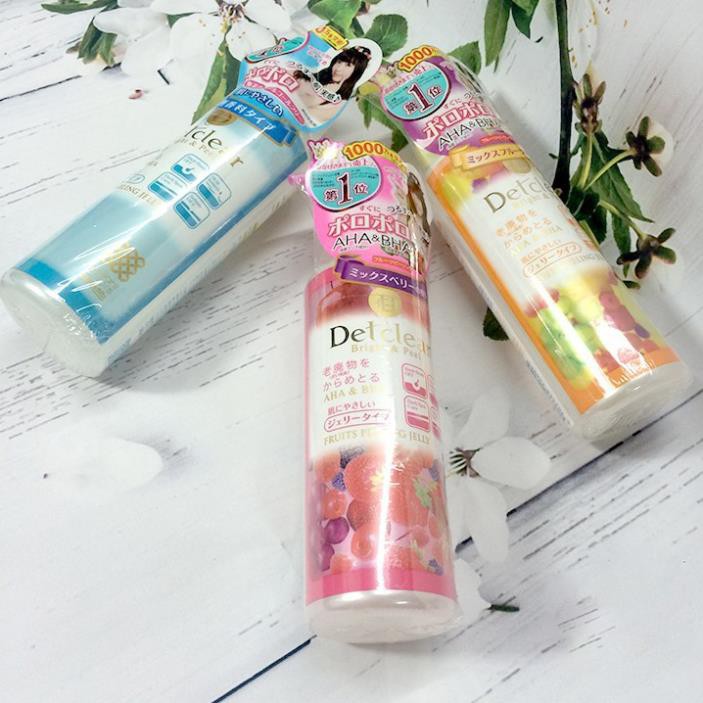 Gel tẩy da chết Detclear, Tẩy tế bào chết Detclear Bright and Peel 180ml Nhật Bản