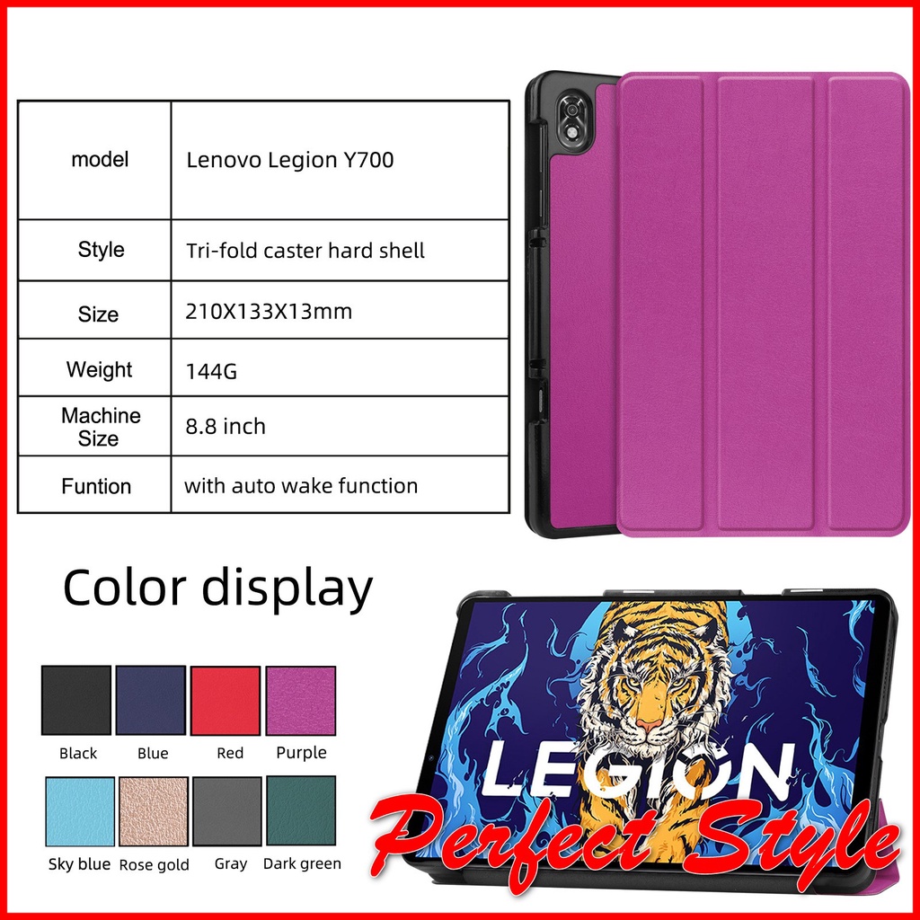 Bao Da Lenovo Legion Y700 8.8&quot; Lenovo Y700 Legion Y700 Nắp Gập Từ Tính Chống Dấu Vân Tay hiện đại