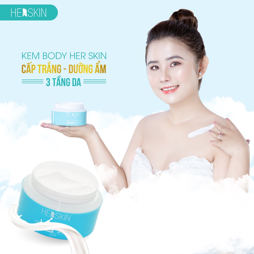 Kem Dưỡng Thể Body Phân Tử Nước Herskin Trắng Mịn Chống Nắng 260gr