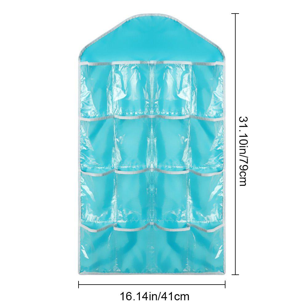 KUNHEV Túi Treo 16 Ngăn Đựng Đồ Lót / Giày Trong Suốt Gọn Gàng Thời Trang Cho Phòng Khách / Tủ Quần Áo /