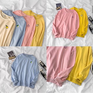 Áo SWEATER THÊU TRÁI CÂY 4 MÀU Unisex