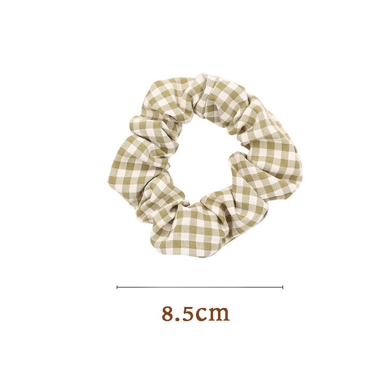 Dây Cột Tóc Cao Su Họa Tiết Caro / Chú Heo Dễ Thương Phong Cách Hàn Quốc Cho Nữ