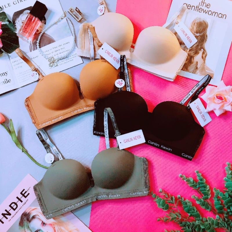 [Áo Lót, Áo Ngực Su Đúc Calin Kexin Không Gọng Đệm Bàn Tay 3CM thông hơi - đẩy ngực siêu tốt, tạo khe có video thật