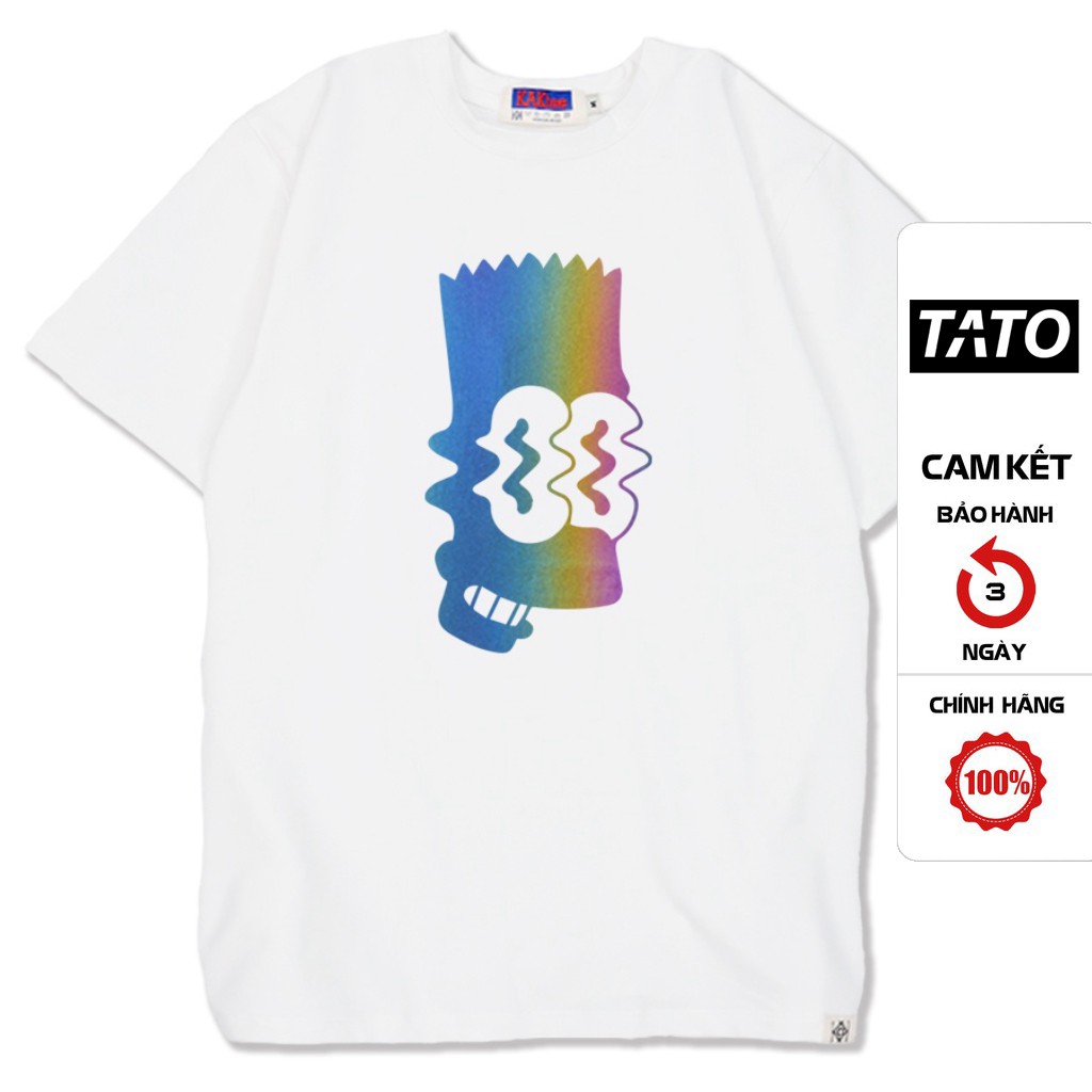 Áo thun Phản Quang Hình Bart Simpson Áo Thun Tay lỡ unisex form rộng super phong cách vải dày mịn TATO_OFFICIAL