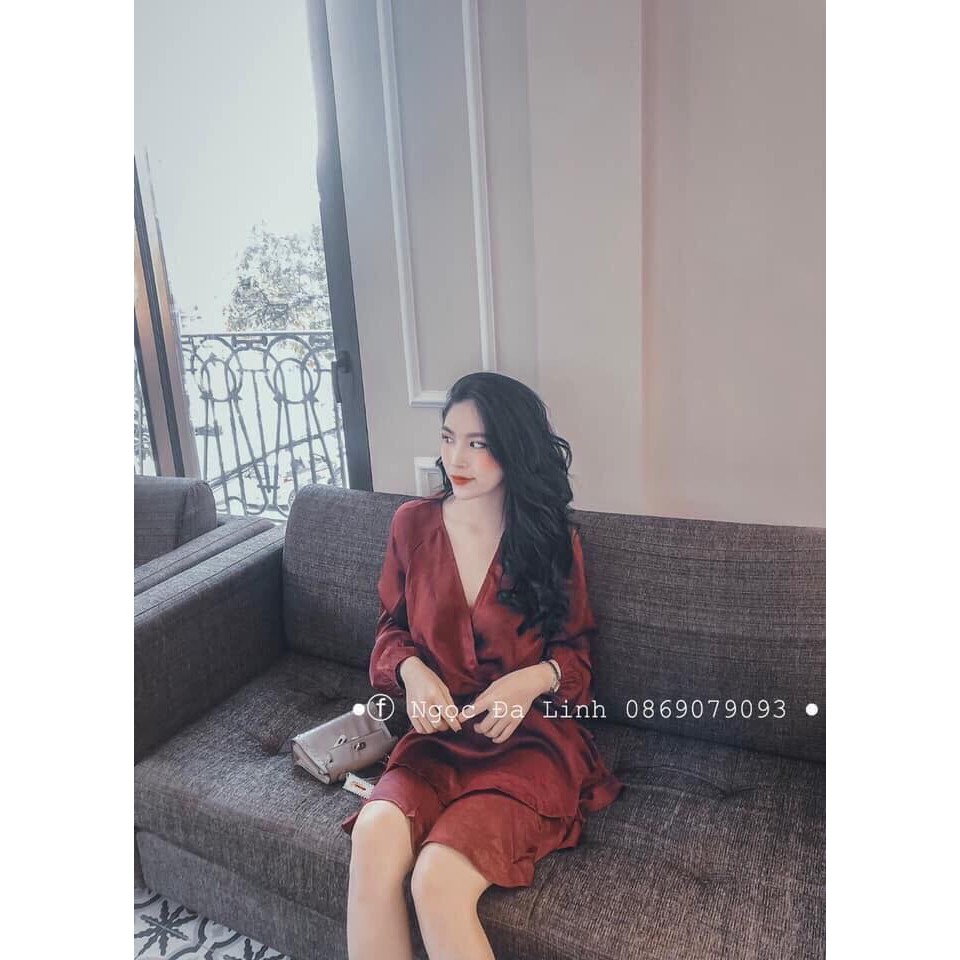 Váy LỤA NHUNG PHỐI TẦNG Siêu đẹp