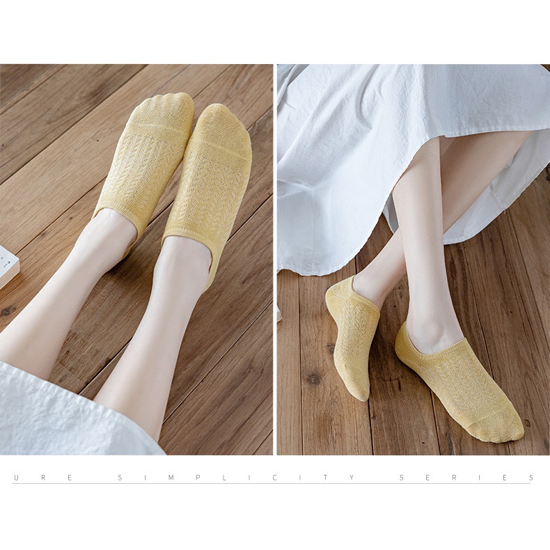 Vớ Cotton Vô Hình Thoáng Khí Thời Trang Mùa Hè Unisex