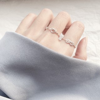 nhẫn bạc xinh nhẫn uốn hình