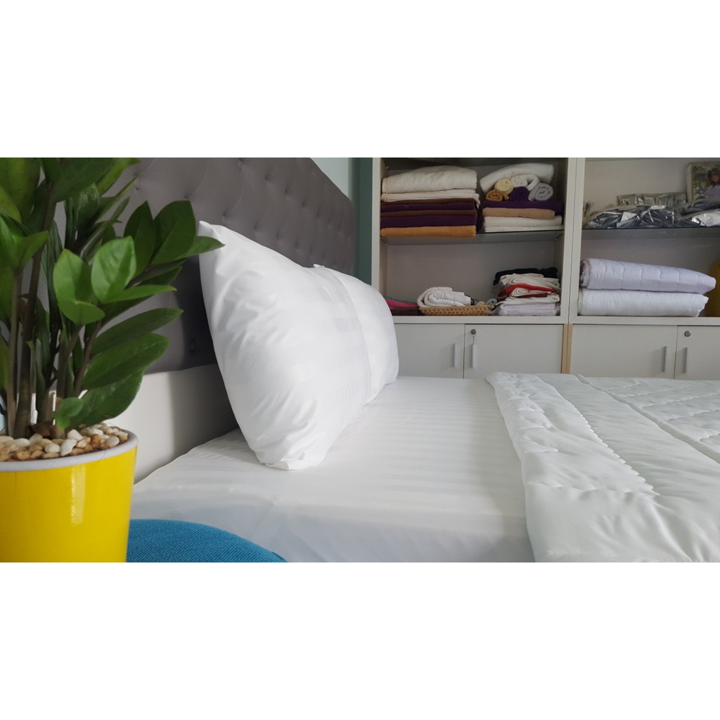 Vỏ Chăn TRắng Trơn Cotton 1,8mx2m. 2,2mx2m