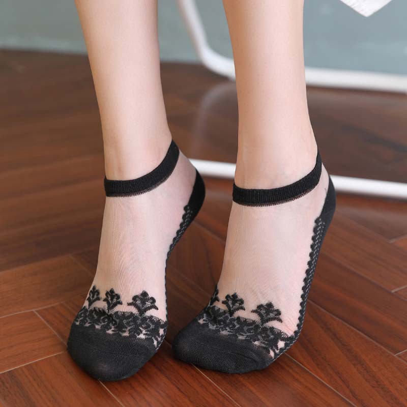 Bộ 5 Đôi Vớ Mặt Kính Mỏng Thoáng Khí Thời Trang Xuân Hè Nhật Bản Cho Nữ