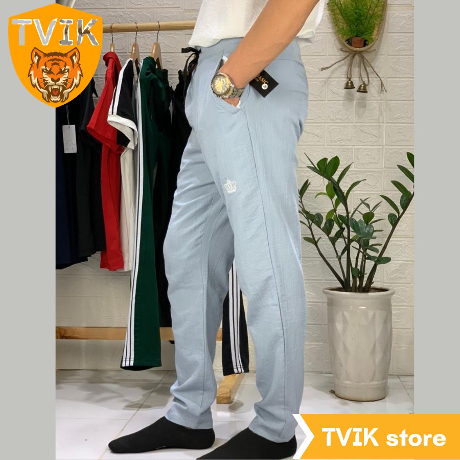 Quần đũi dài nam Tvik thể thao dáng suông cạp chun mặc nhẹ thoải mái, 3QDĐL | BigBuy360 - bigbuy360.vn