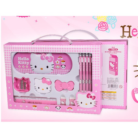 ☘☘Bộ dụng cụ học tập 11 món cho bé Hello Kitty