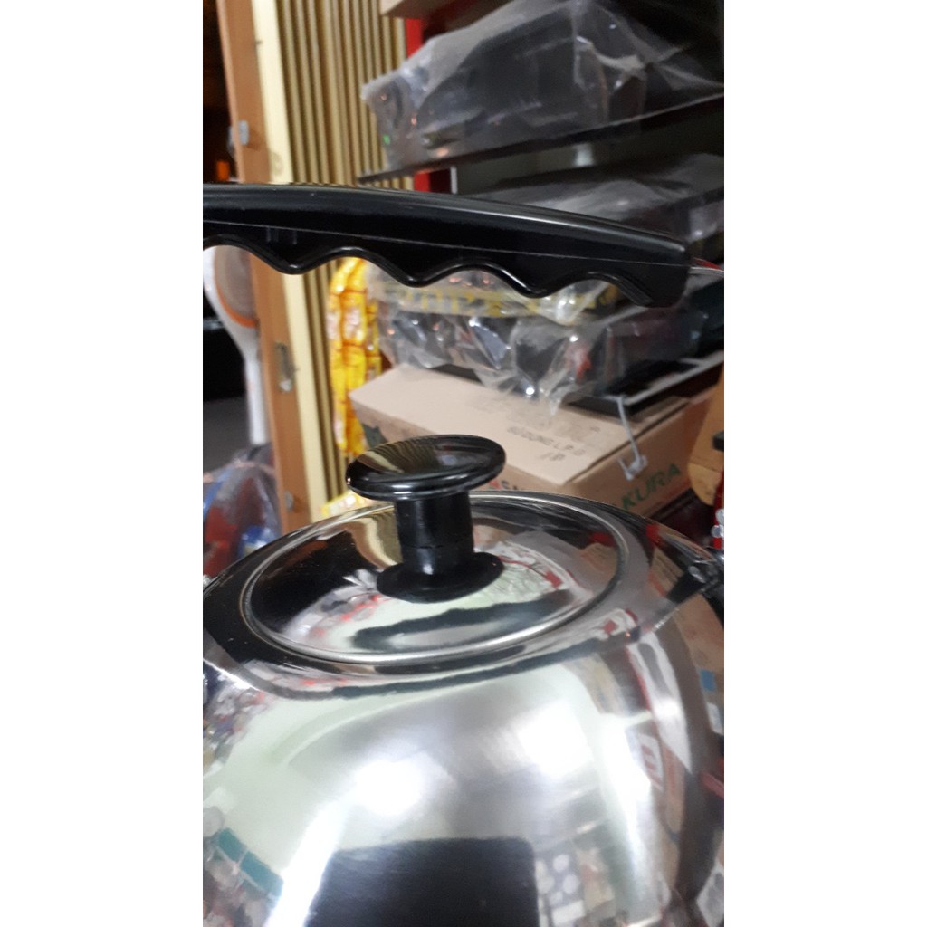 Ấm Đun nước Inox dùng cho bếp ga,bếp từ ĐẠT TƯỜNG 5 LIT-có còi báo khi sôi-siêu nấu nước bếp từ bền,đẹp,giá rẻ-BH 12T