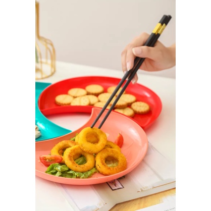 Sét 5 Đĩa Hình Bán Nguyệt Trang Trí Được Nhiều Kiểu