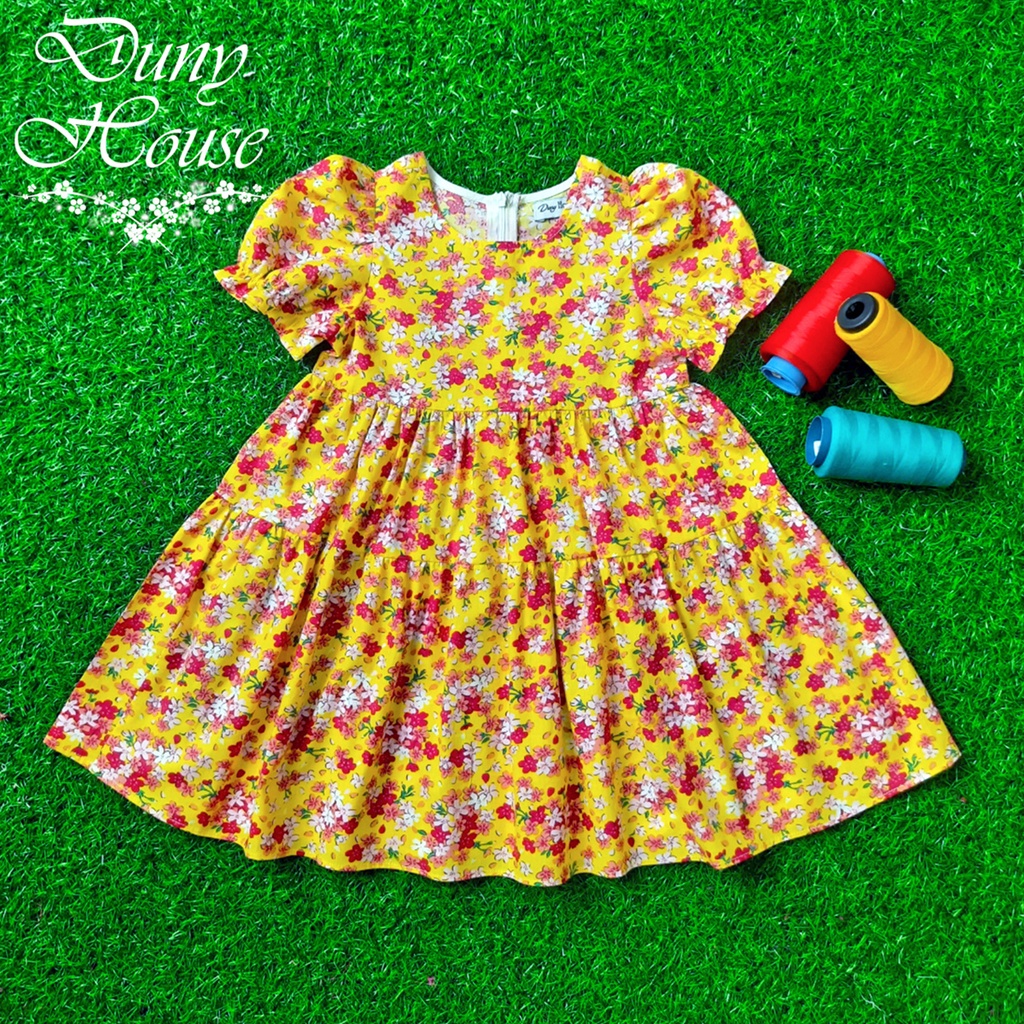 Váy cho bé 1-12t(9-42kg) tùng xòe 2 tầng xinh xắn, Thời trang thiết kế Duny House