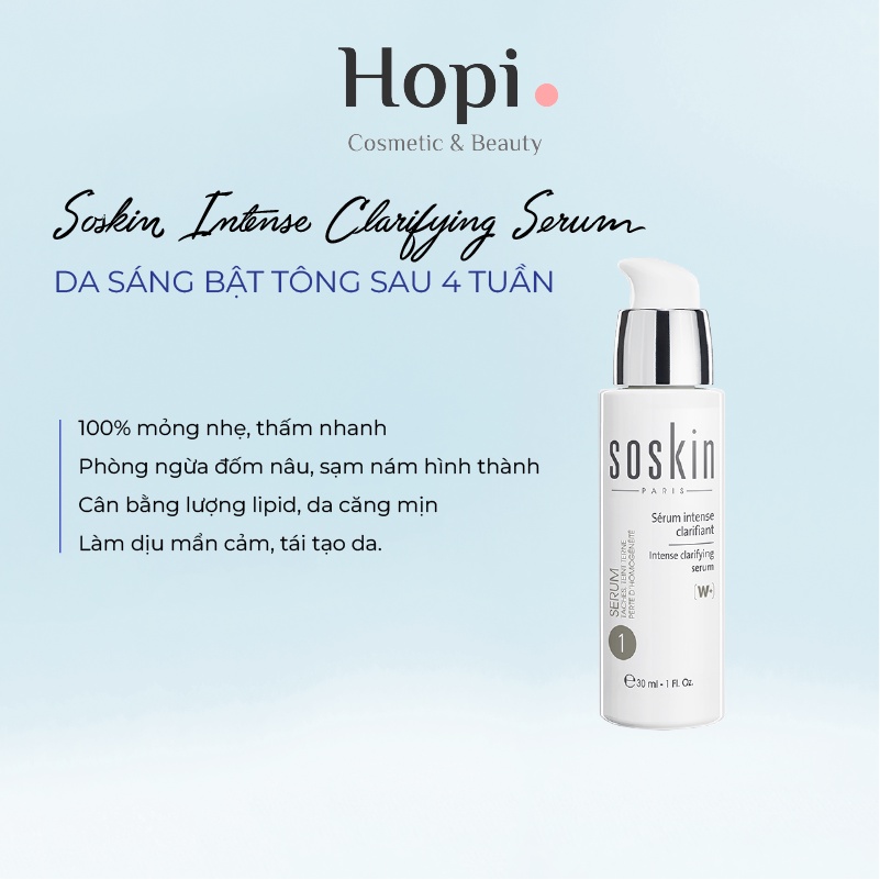Serum làm trắng Soskin Intense Clarifying Serum cho da không đều màu 30ml
