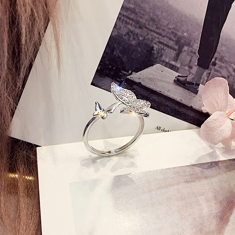 Nhẫn Đeo Ngón Trỏ Hình Bướm Phong Cách hipster Thời Trang Hàn Quốc Dành Cho Nữ