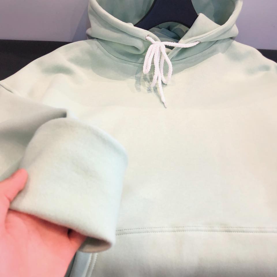 Áo Hoodie Trơn Màu Xanh Lá Nhạt - Hoodie Light Green Basic