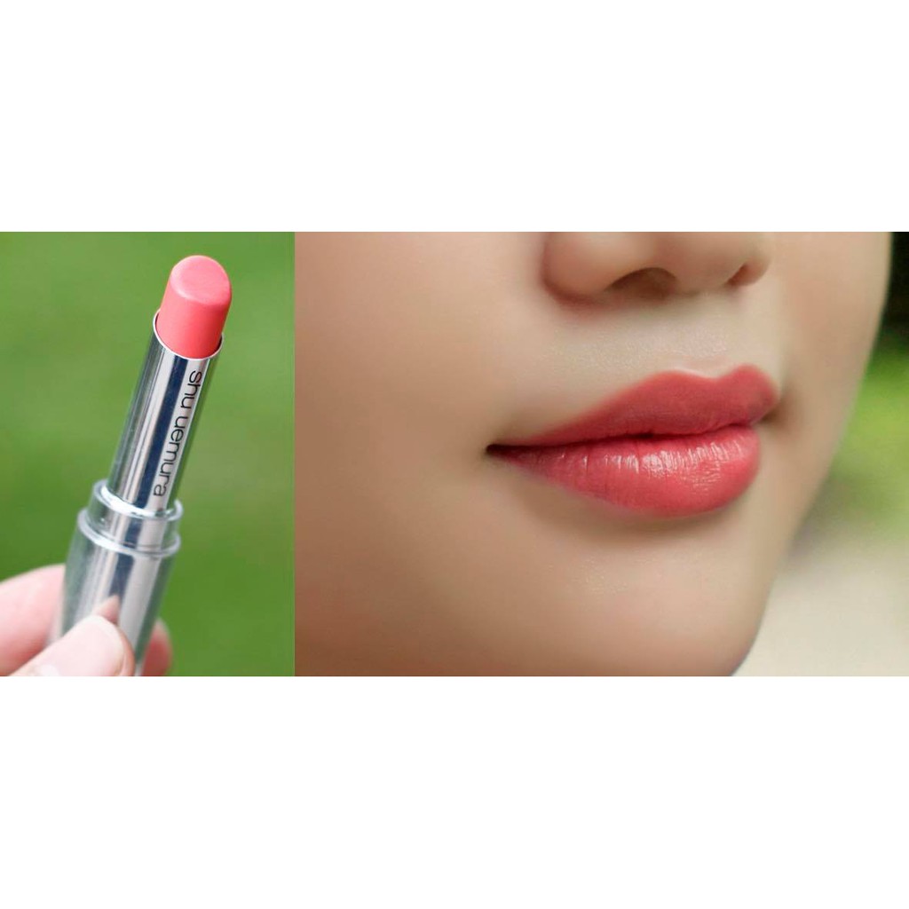 Son Lì MÀU CR 330 - CAM HỒNG CORAL- Shu Uemura Rouge Unlimited Lipstick