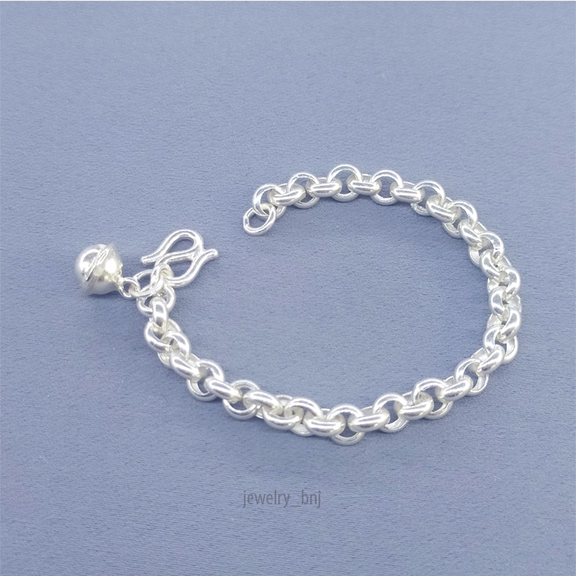 Lắc tay bạc ta mắt xích cho bé. vòng tay bạc khắc tên cho bé, trang sức JEWELRY_BNJ