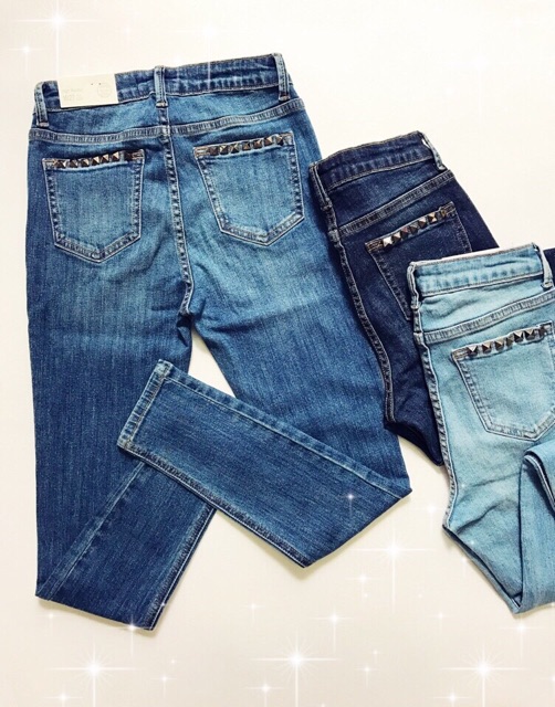 jeans  xuất khẫu dài mắc cá chân