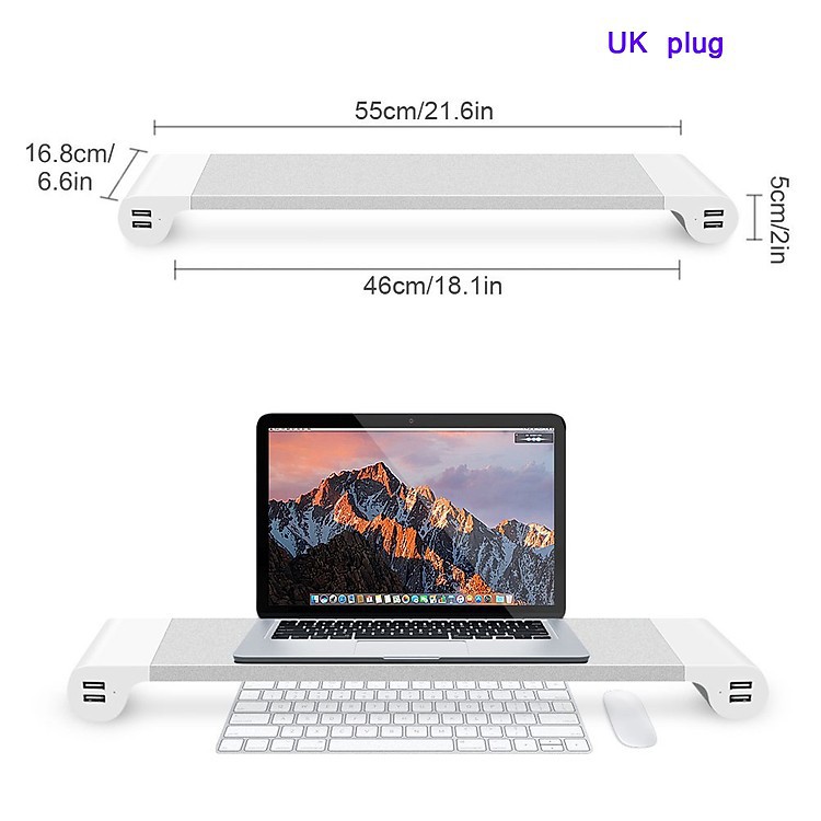 KỆ ĐỂ IMAC HOẶC MÀN HÌNH 4 CỔNG USB - MONITOR STAND