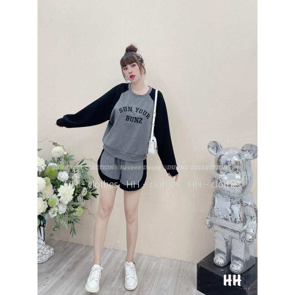 [ 𝐅𝐑𝐄𝐄 𝐒𝐇𝐈𝐏 ]  SÉT BỘ  BUNZ ÁO CỔ TRÒN PHỐI VẢI CÁ TÍNH