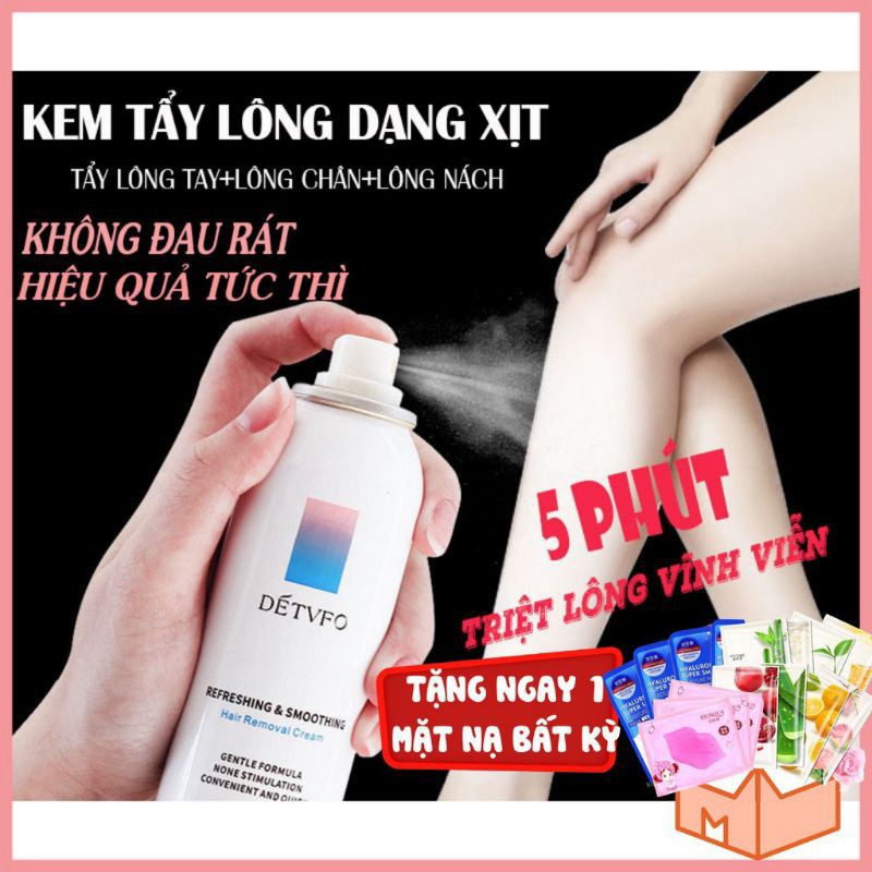Xịt Tẩy Lông DETVFO- Tẩy Lông Làm Sạch Da An Toàn Lành Tính, Không Gây Đau Rát, Bong Chóc Da | BigBuy360 - bigbuy360.vn