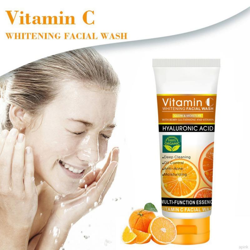 (Hàng Mới Về) Sữa Rửa Mặt Vitamin C Kiểm Soát Dầu Dưỡng Ẩm Làm Sạch Sâu 100g