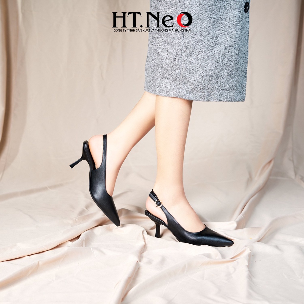 Sandal nữ - Cao gót quai hậu nữ HT.NEO Thiết kế hiện đại cao gót nhỏ 7cm quai sau mũi nhọn trẻ trung cá tính SDN109