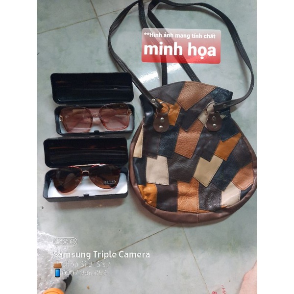 1,2KG | Combo Túi Bucket Da Ghép & Kính Thời Trang | Túi Si | BTS Shop | Nhung Shop | Live