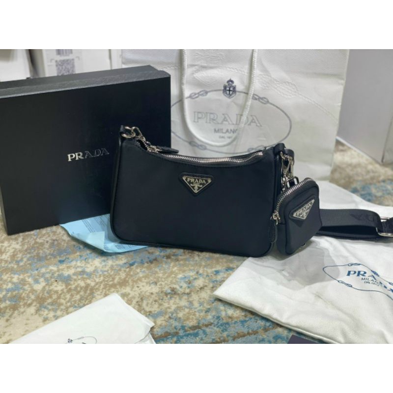 TÚI PRADA MULTI POCHETTE SUPER FULL BOX SZ 22