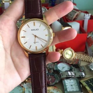 Đồng hồ dây da nữ halei chống nước siêu bền