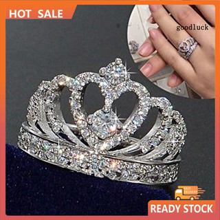 Nhẫn Đính Hôn Cô Dâu Hình Vương Miện Thời Trang