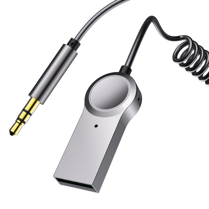 Dây cáp âm thanh Baseus chuyển đổi đầu vào 3.5mm AUX sang đầu ra USB thu phát bluetooth 5.0