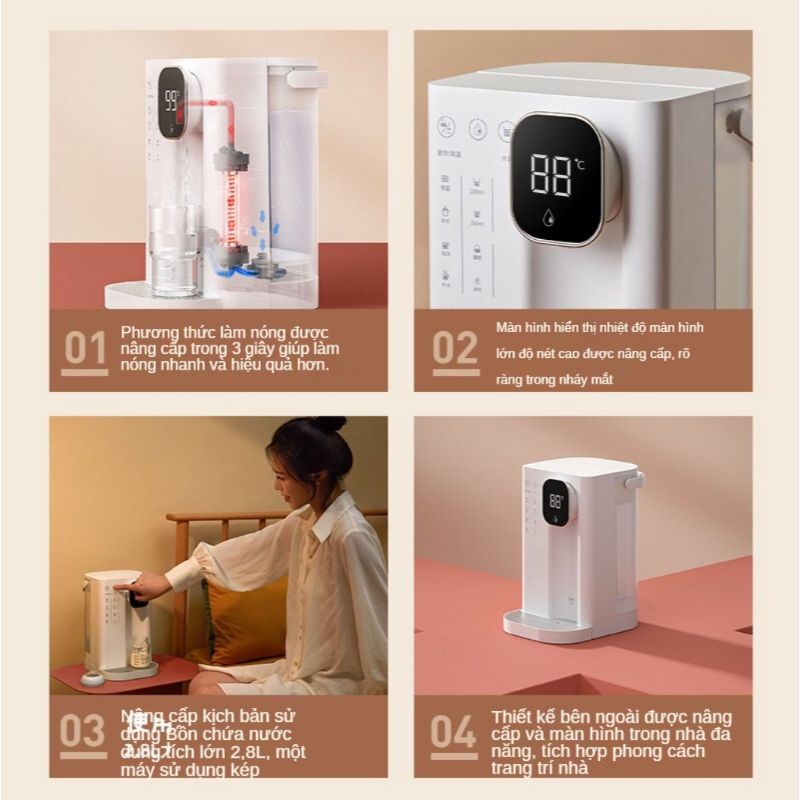 Bình thủy, máy đun nước nóng tức thời thông minh jmey T2,X2 và G30