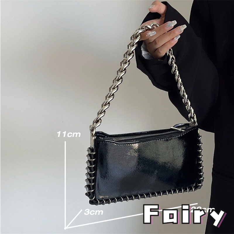 Túi Đeo Vai Hình Vuông Cỡ Nhỏ Màu Sáng Phối Dây Đeo Sợi Xích Thời Trang 2022 Cho Bạn Gái