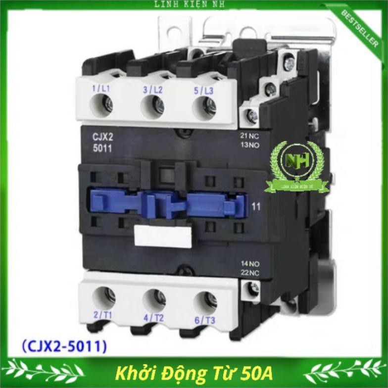 Khởi động từ AC contactor CJX2-5011 220V/380V-50A Loại Tốt