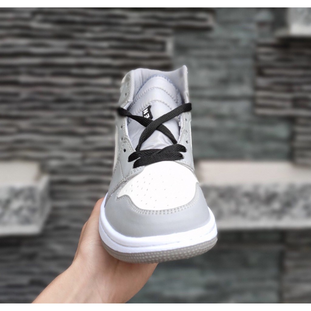 Giày thể thao jordan 1 xám  cổ cao hàng chuẩn nam nữ full box bill | BigBuy360 - bigbuy360.vn