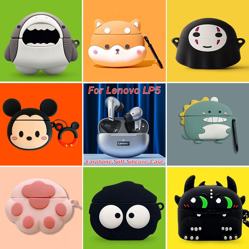 Vỏ ốp case bảo vệ bao đựng Lenovo LP5 TWS tai nghe không dây bluetooth cute hoạt hình anime silicon 