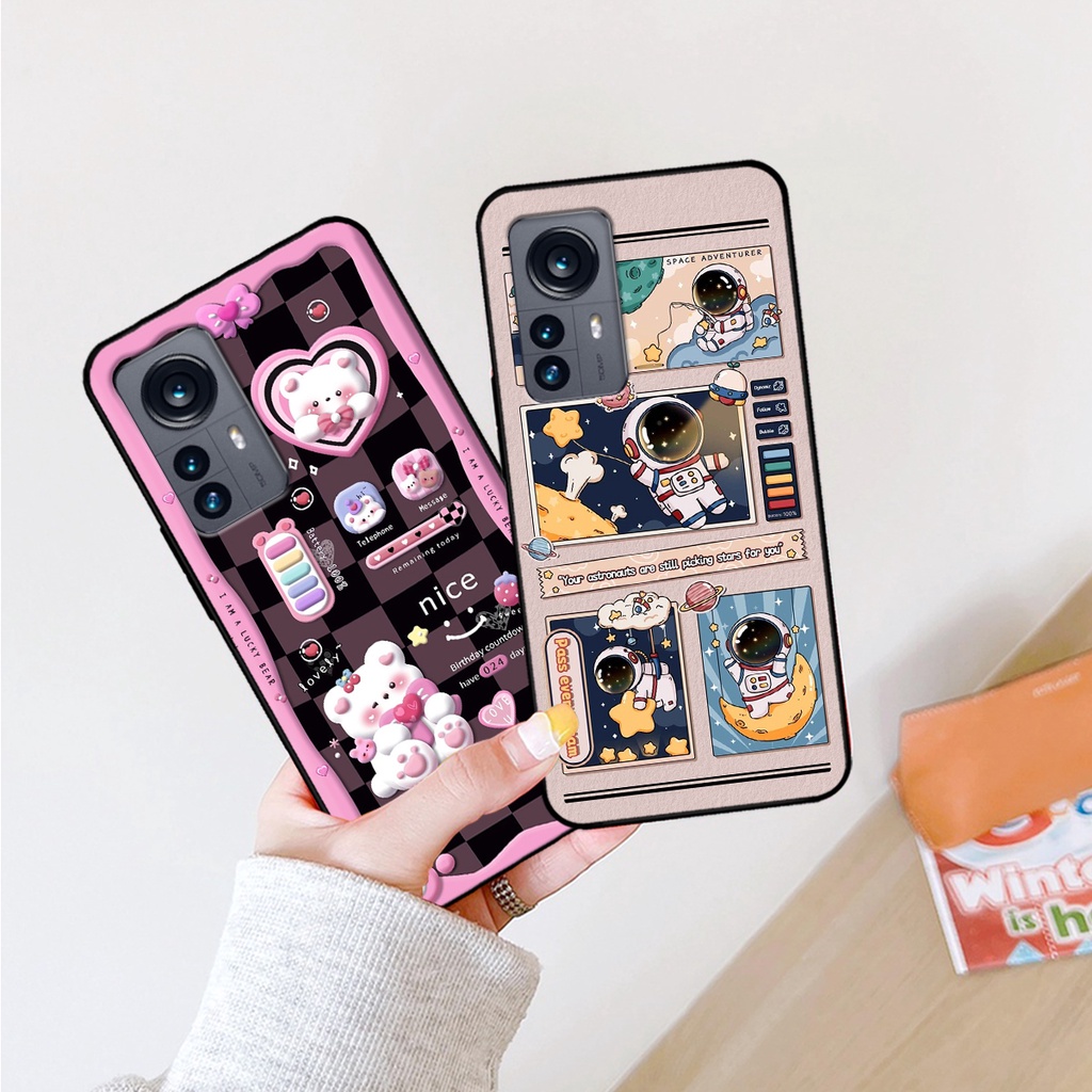 Ốp lưng Xiaomi 12 / Xiaomi 12 Pro hình gấu, vũ trụ ngân hà chibi. ốp chống sốc bền đẹp