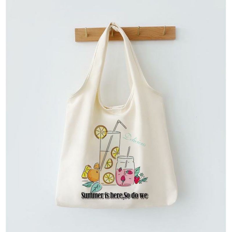 TÚI NHẬT - TOTE CANVAS - sinh tố dâu