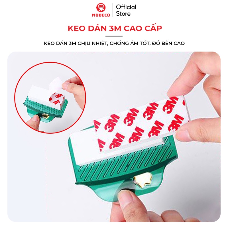 2 Miếng Dán Mở Nắp Bồn Cầu Cao Cấp MODECO - Keo 3M Siêu Dính - Nâng, Đóng Nắp Bệt Vệ Sinh Tiện Lợi, An Toàn