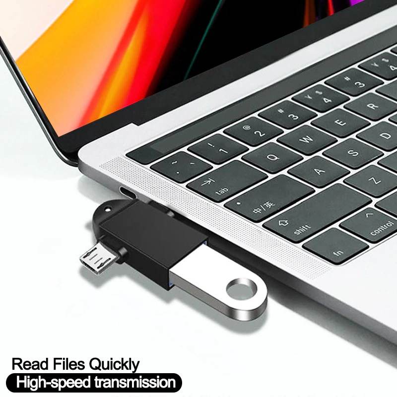 OTG USB 3.0 Type C Micro Android 2 Trong 1 Đa Năng, Đọc Truyền Dữ Liệu Data Tốc Độ Cao, Kết Nối Ngoại Vi Với Điện Thoại