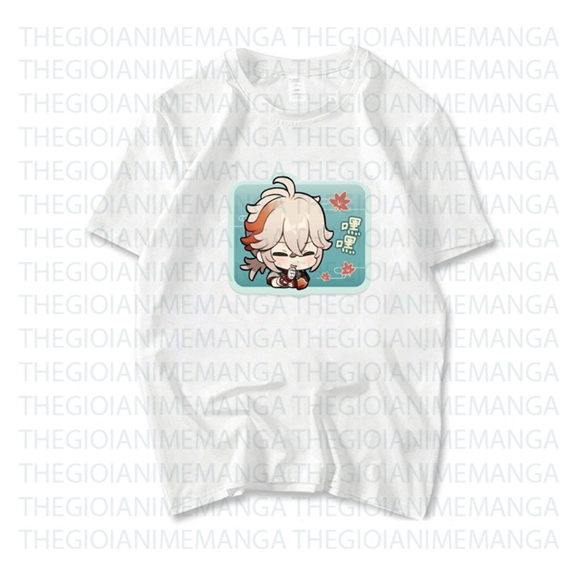 Áo thun phông trắng in hình NHÂN VẬT GENSHIN IMPACT game chibi anime M5 thời trang cá tính vải đẹp