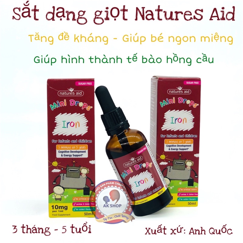 Sắt iron natures aid hàng chính hãng UK