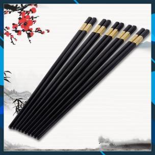 Bộ 10 Đôi Đũa Ăn Hàn Quốc Mạ Vàng, Hợp Kim Chống Mốc, Tiện Ích Cho Nhà Bếp, Bán Giá Sỉ