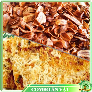 Combo 1 gói chuối sấy + 1 gói cơm cháy giòn ngon
